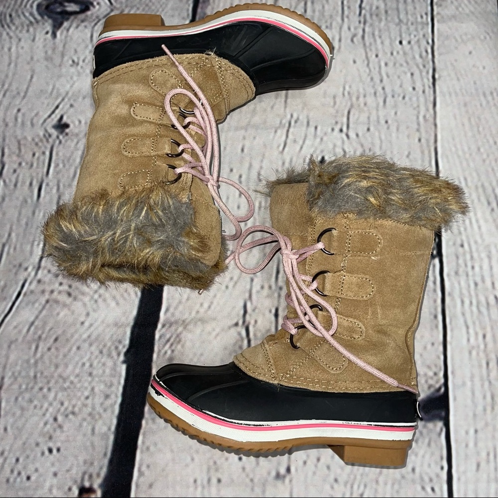 Northside faux fur snow boots kids size 11